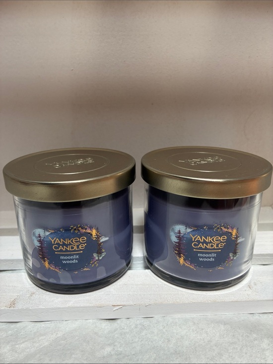 Yankee Candle Other - Yankee Candle Moonlit Woods Jar Candle - Purple with Gold Lid